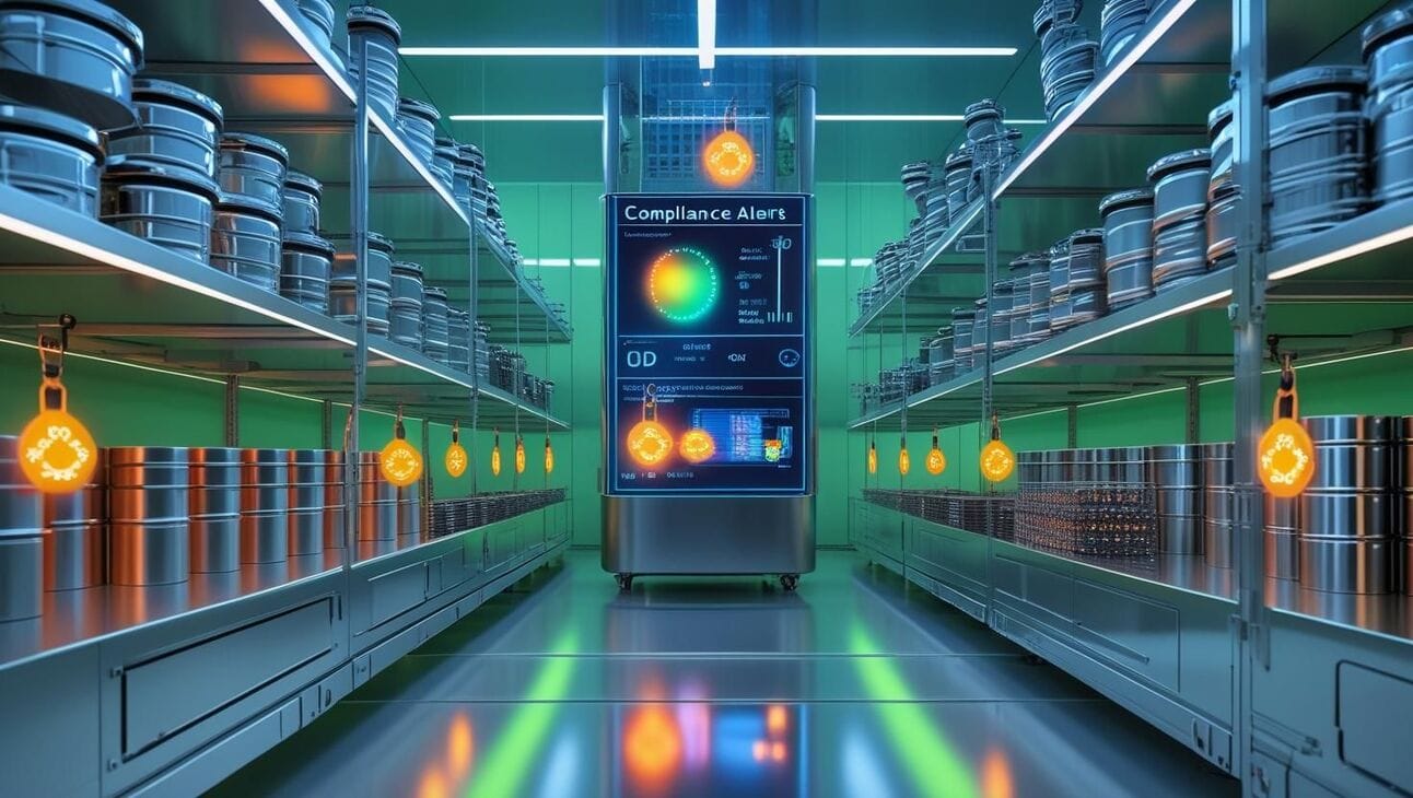 Smart storage with compliance alerts and IoT sensor monitoring in GxP facility