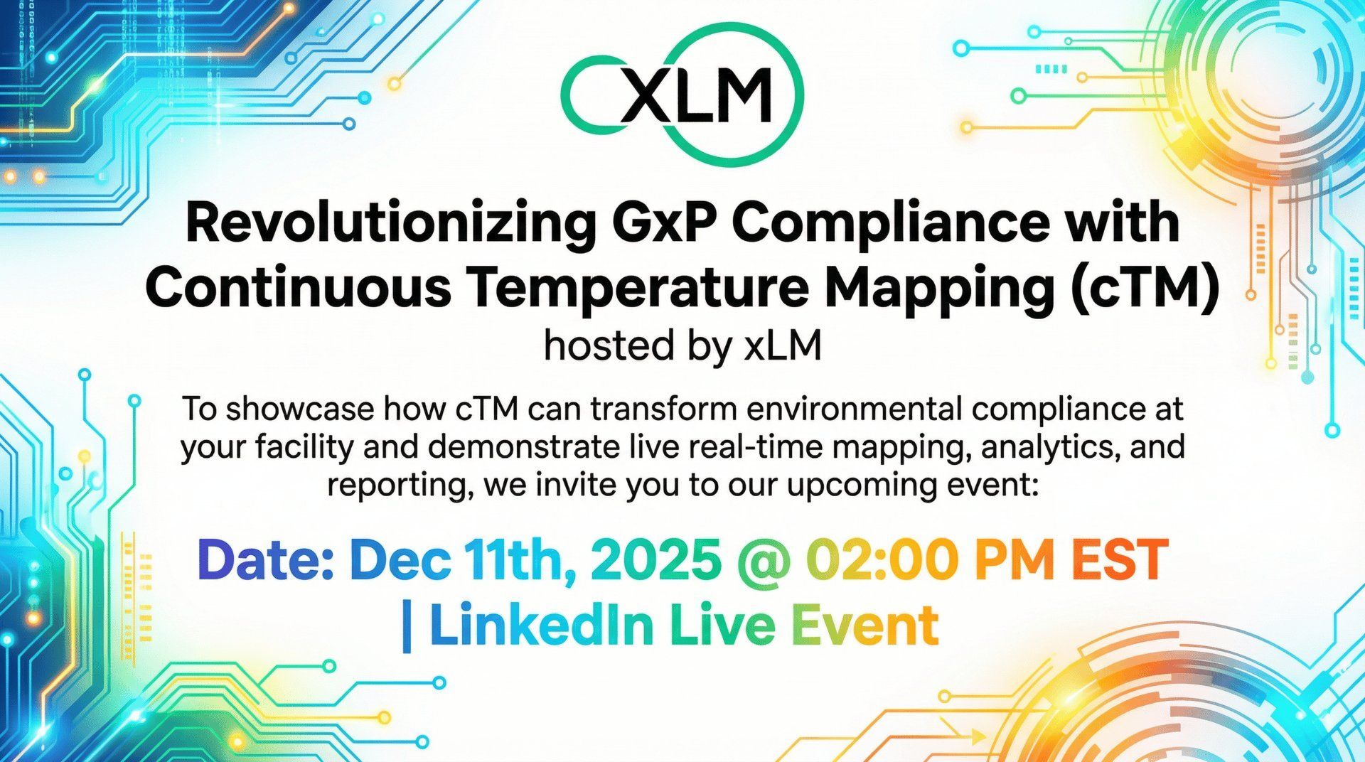 Event announcement for cTM: live real-time mapping and analytics on Dec 11th, 2025 at 2 PM EST