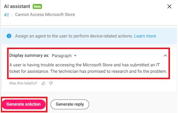 Machine learning-powered ticket resolution workflow with automated response suggestions for GxP IT management