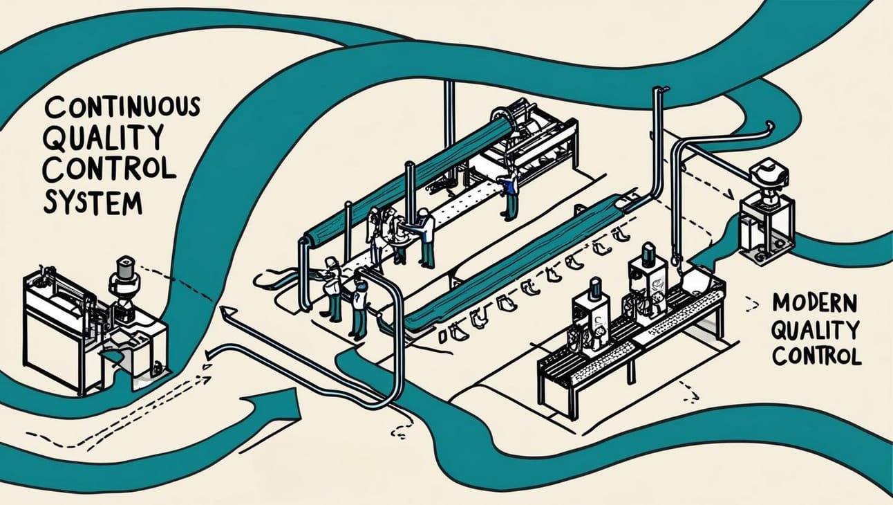 Evolution from continuous quality control to modern AI-powered quality systems in manufacturing