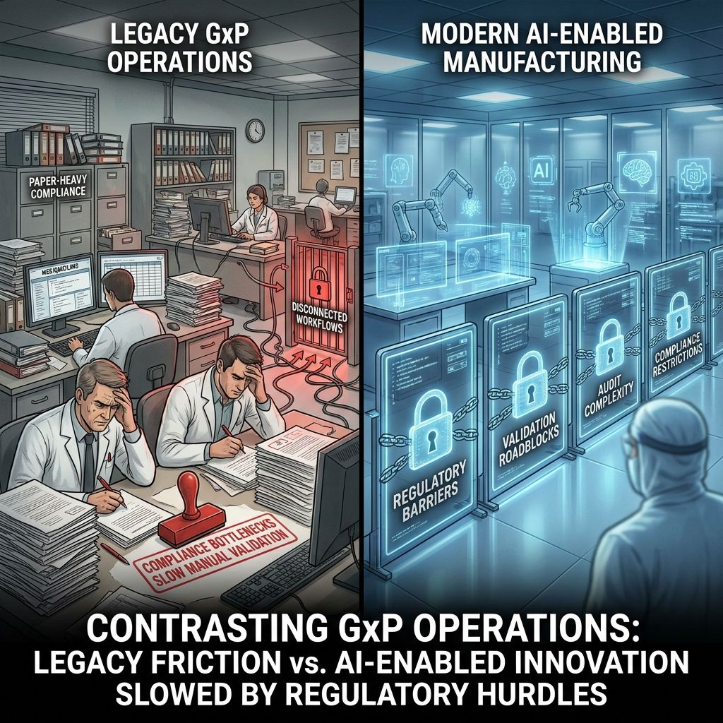 Legacy vs AI-Enabled GxP Manufacturing Operations