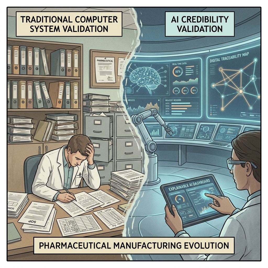 From Computer System Validation to AI Credibility Validation