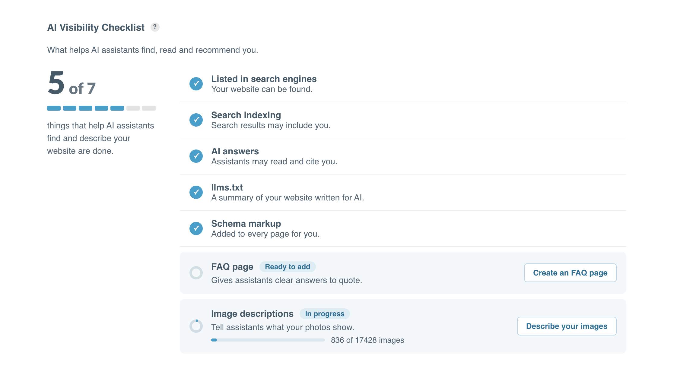 Springnest AI Visibility Checklist