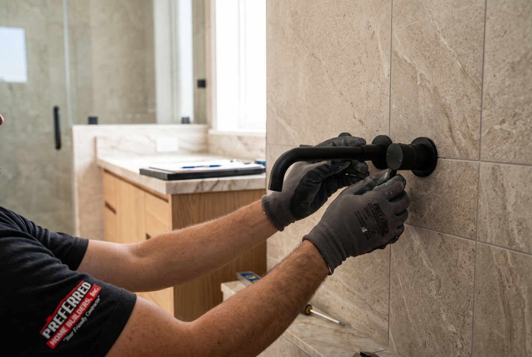 Highlight the rewarding finish phase—detailed craftsmanship, tile work, trim carpentry, and final touches before handover.