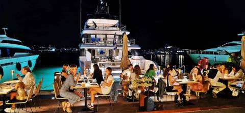 AMORE E FANTASIA Frontline in Puerto Banus, Italian Restaurant with Wood Fired Pizza, Outdoor Terrace with Sea & Yacht Views