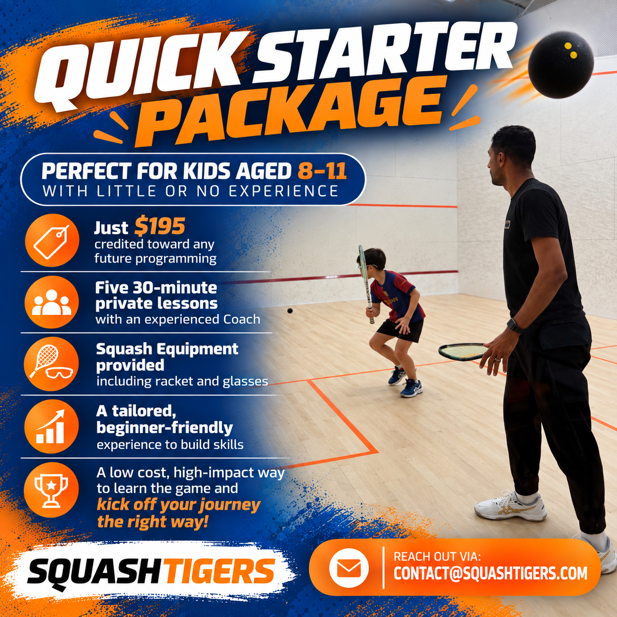 Quick Starter Package: The Perfect Introduction to Squash for Kids Aged 8–11