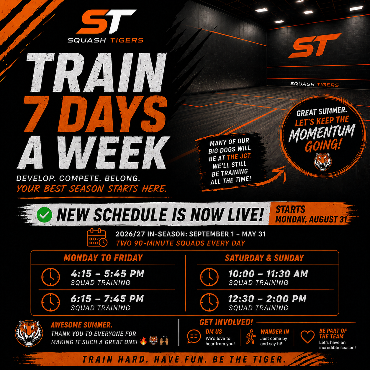 🐯 We’re Back! 2026/27 In-Season Training Starts Today