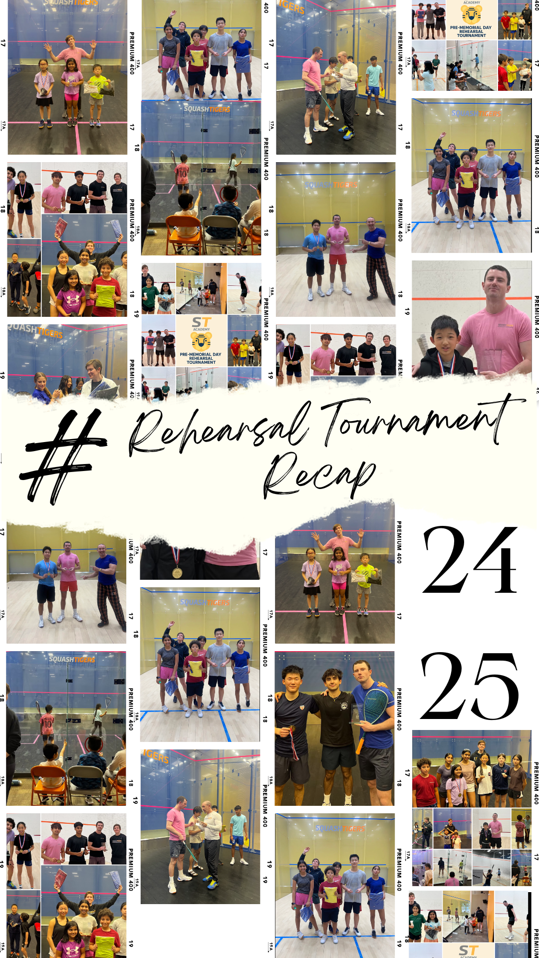 đ
Squash Tigers Rehearsal Tournament Series: Nine of the Best!