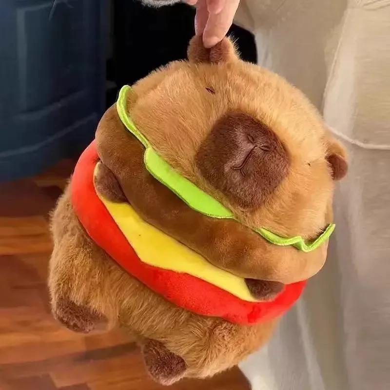Peluche capibara hamburgesa
