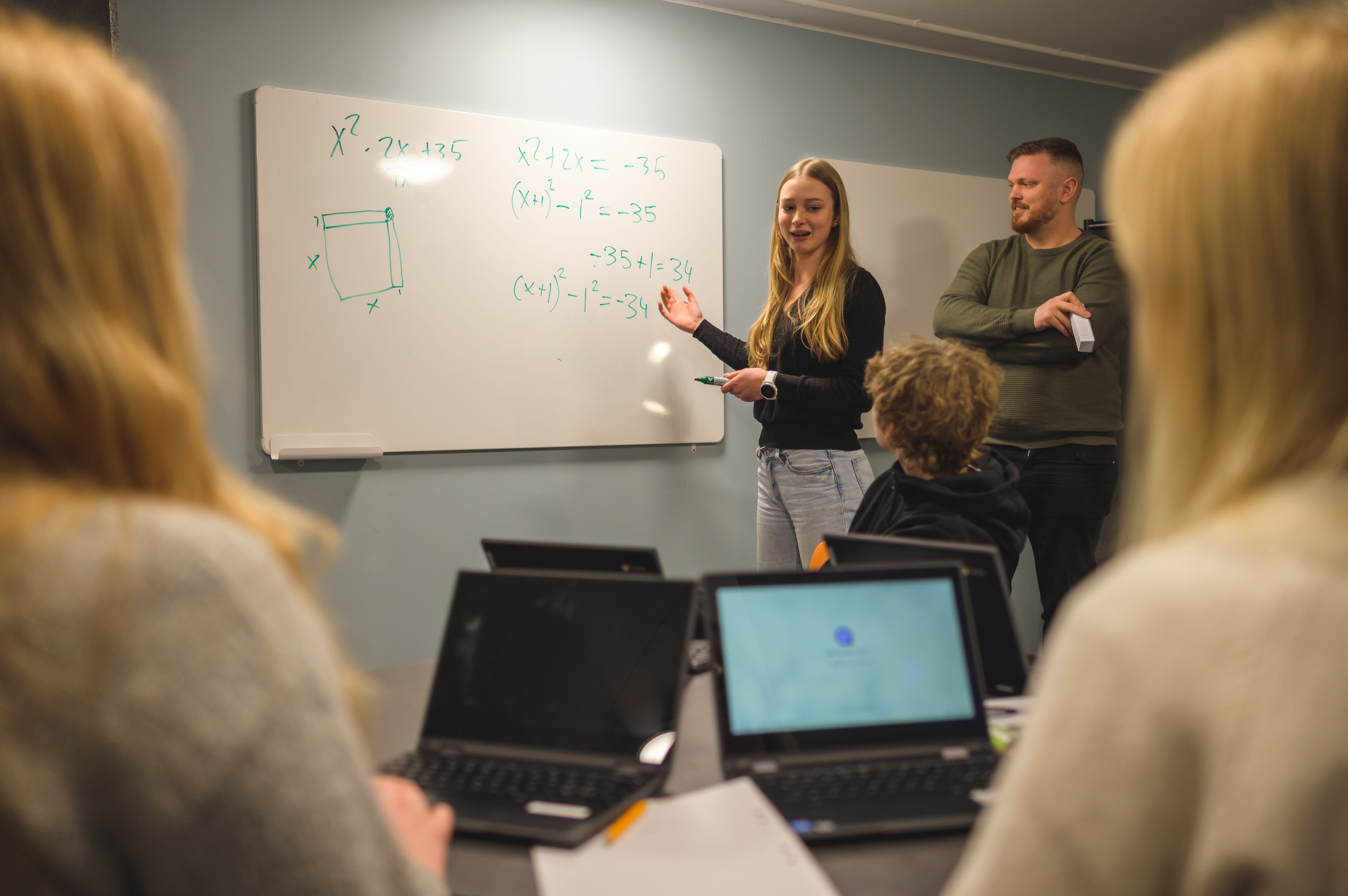 Elever på lärande grundskola fresta