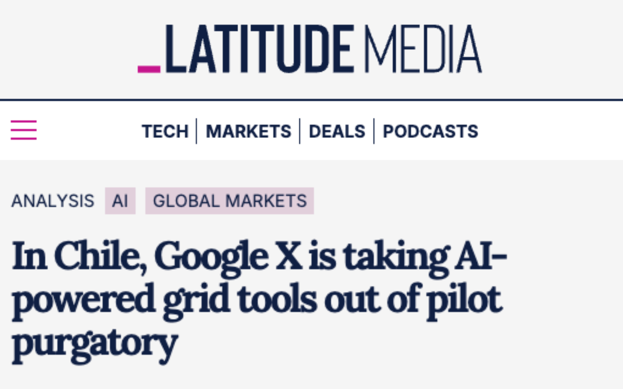 Illustration for article: In Chile, Google X is taking AI-powered grid tools out of pilot purgatory