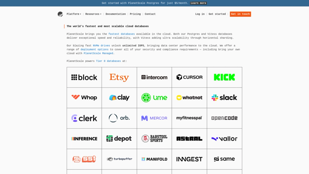 Screenshot of PlanetScale Screenshot of PlanetScale