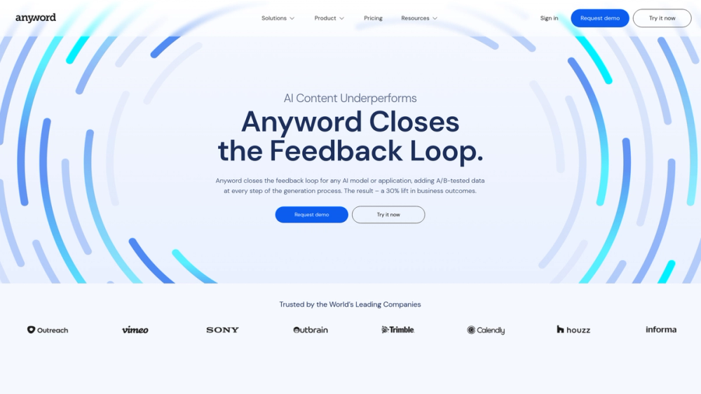 Screenshot of Anyword Screenshot of Anyword