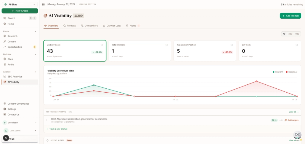 Screenshot of Frase Screenshot of Frase