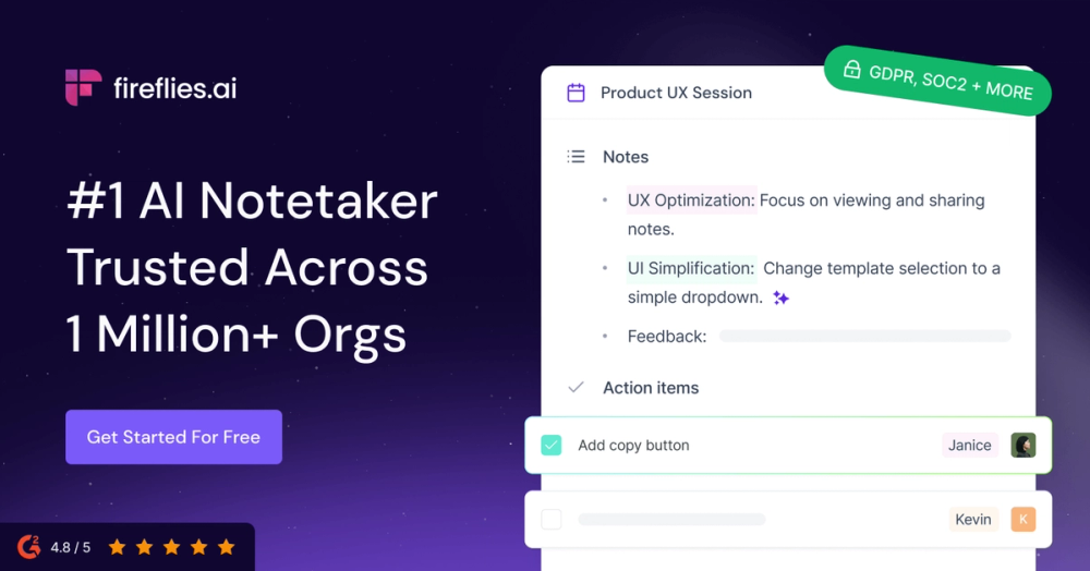 Screenshot of Fireflies.ai