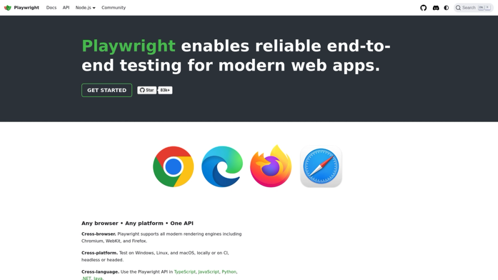Screenshot of Playwright Screenshot of Playwright