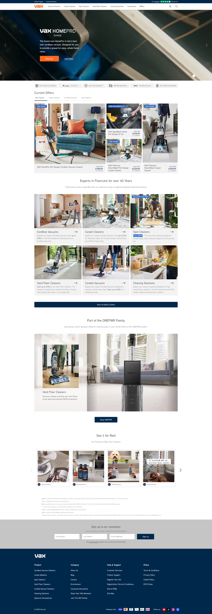 Vax Uk — full-page screenshot