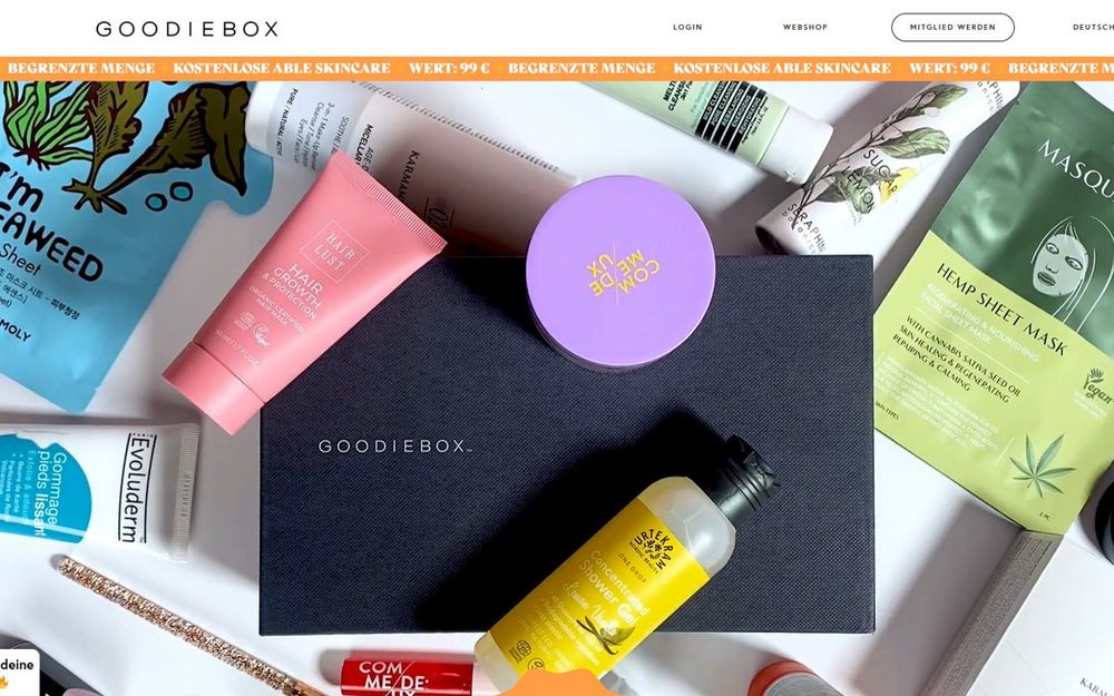 Goodiebox — full-page screenshot