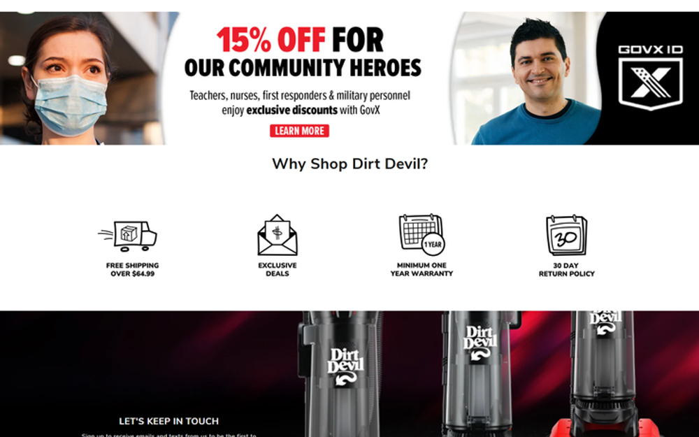 Dirt Devil — full-page screenshot