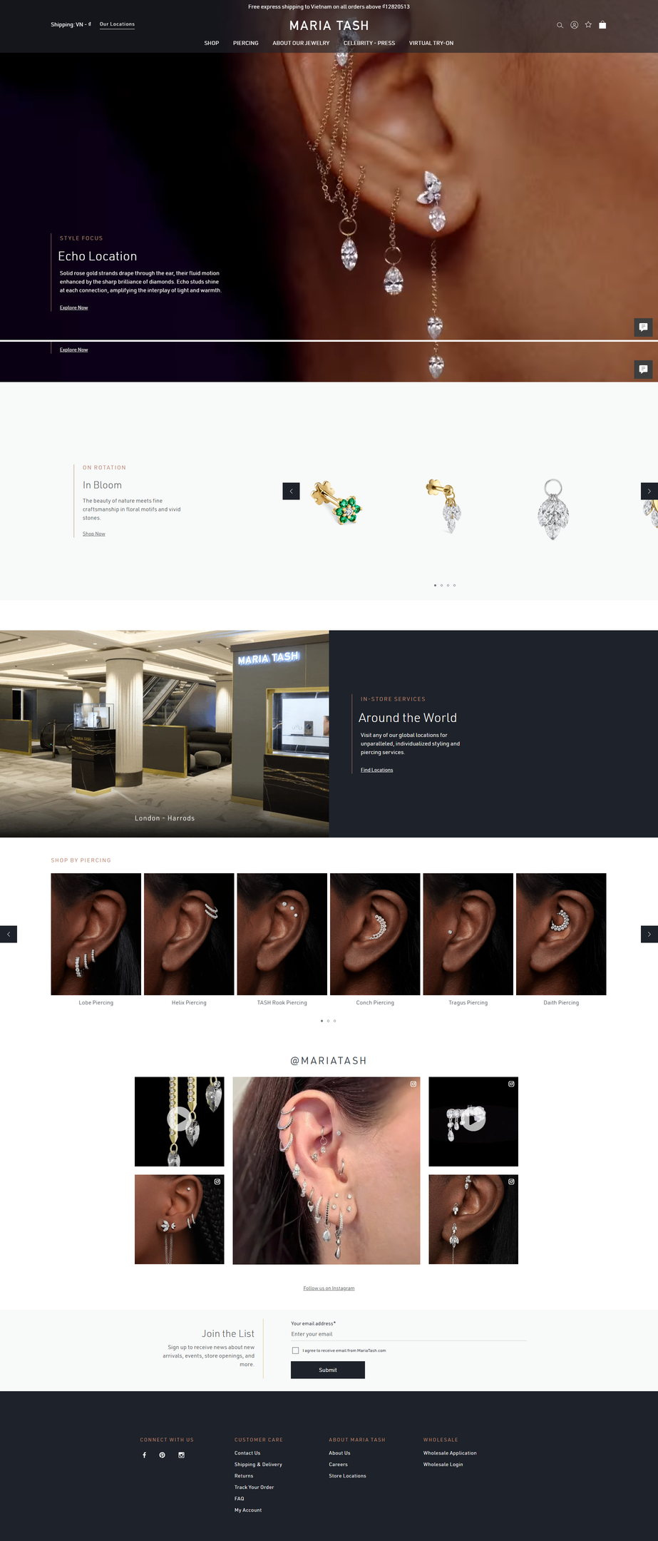 Maria Tash — case study screenshot