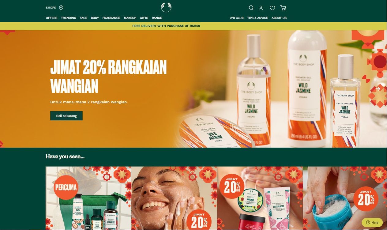 Body Shop — case study screenshot