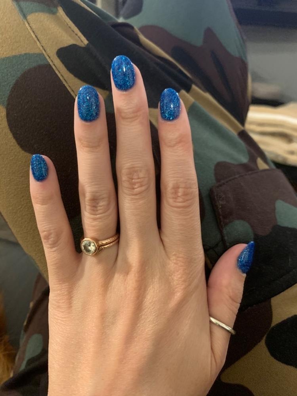 Sapphire dip nails