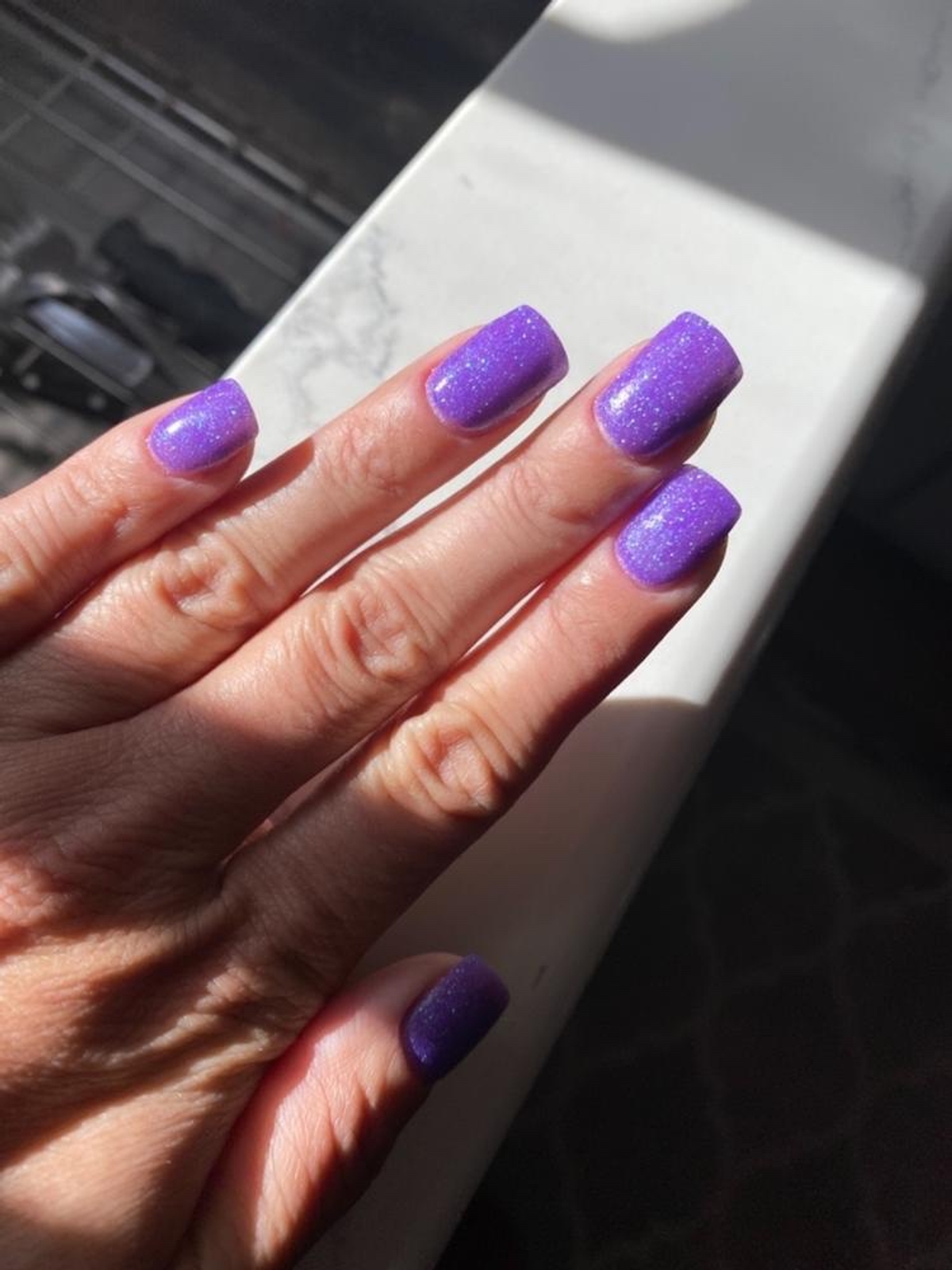 Amethyst dip nails