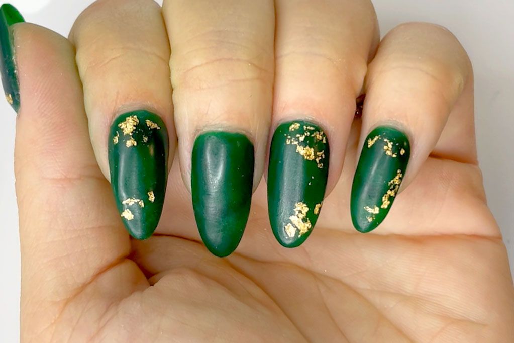 Matte Nails with Gold Flakes | Dip Powder How-To Video | DipWell
