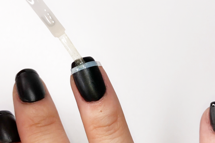 Matte Black Nails With Glossy Tips | French Mani Tutorial | DipWell