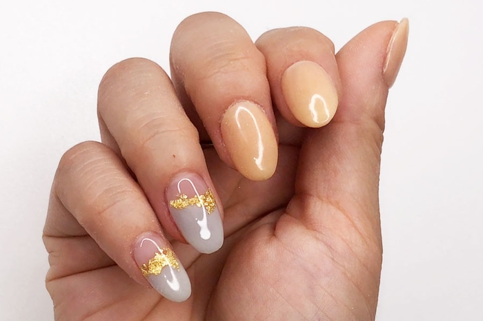 Gold foil  Foil nail art, Foil nails, Foil nail designs