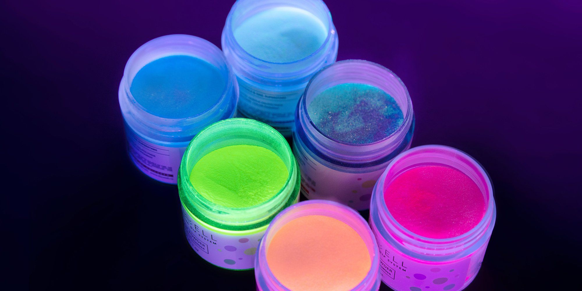 Glow powder cheap nails