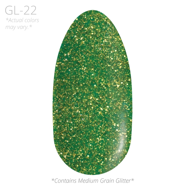 GL22 Green with Gold Glitter