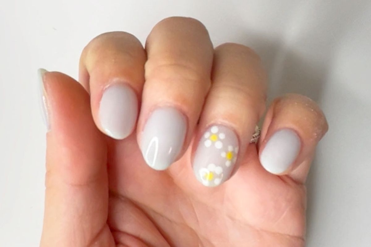 Clear Dip Nail Designs with Floral Patterns - wide 7