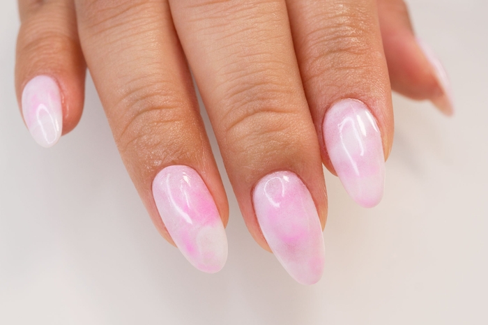 Rose Quartz Nails - Marble Manicure With Dip Powder | DipWell