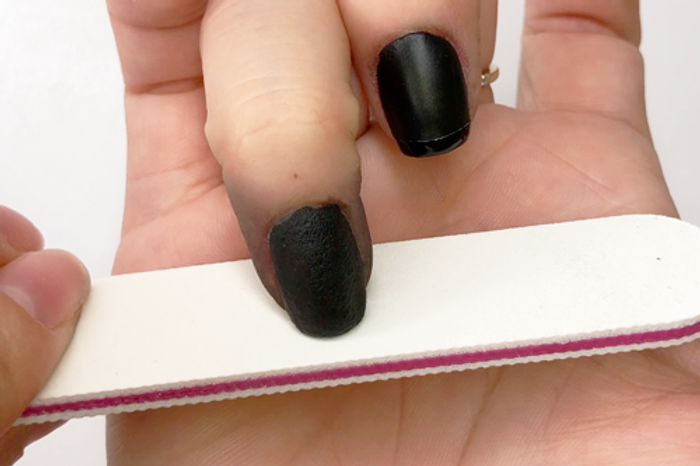 Matte Black Nails With Glossy Tips | French Mani Tutorial | DipWell