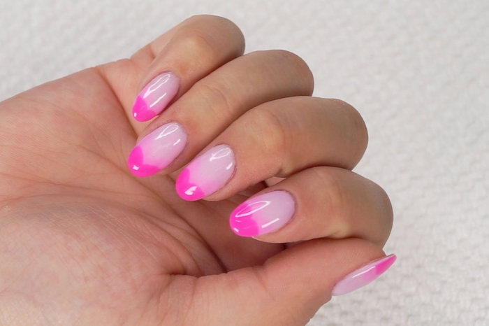 1. Pink and Red Ombre Dip Nail Design - wide 1