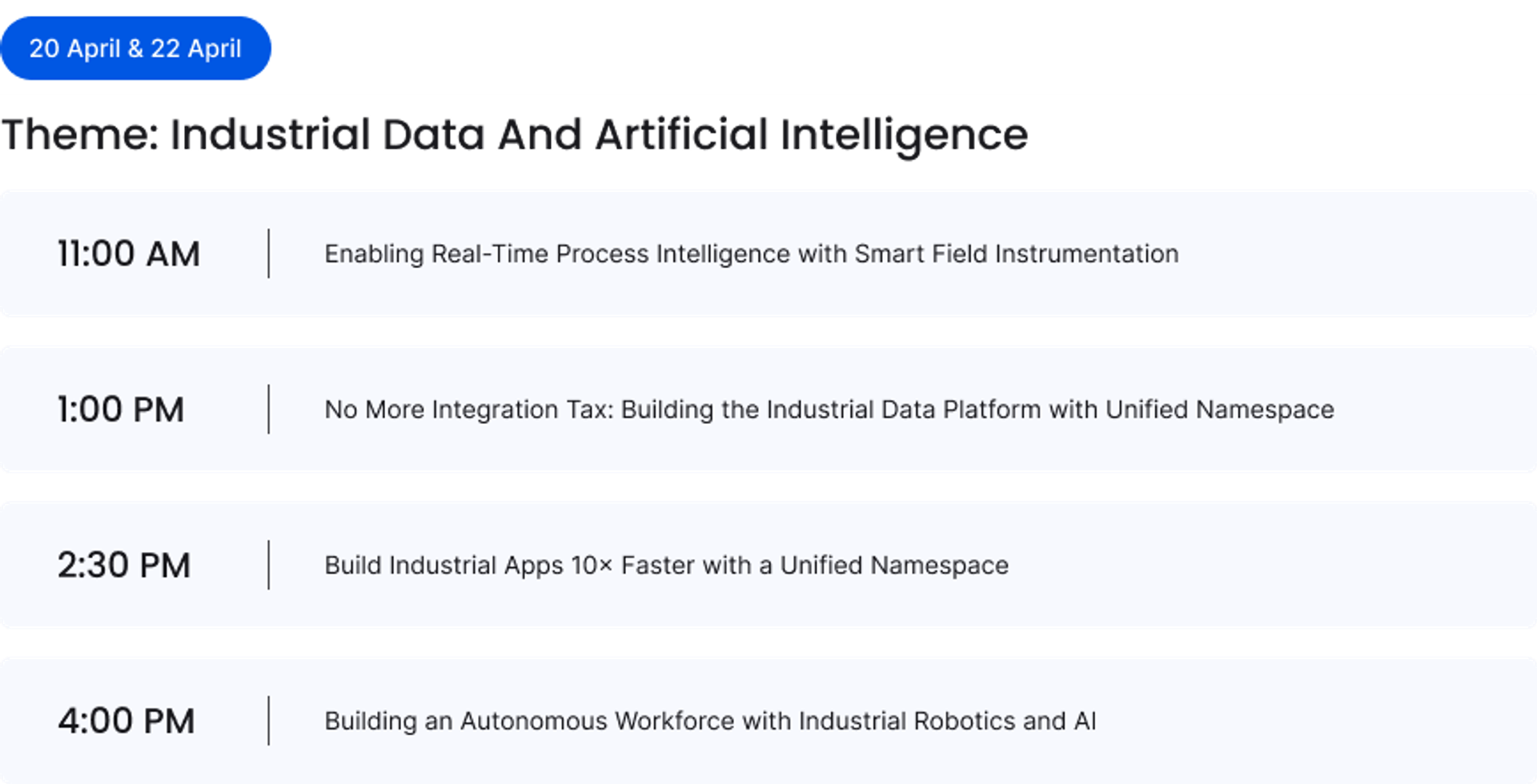 Theme: Industrial Data and Artificial Intelligence