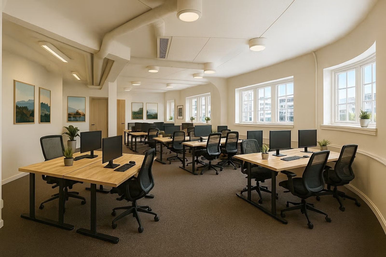 Top-Floor Office Space of 318.7 sqm GFA at Jernbanetorget - Workspace