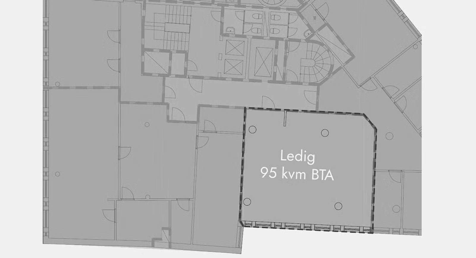 Cellekontorer til leie ved Jernbanetorget - Fasade
