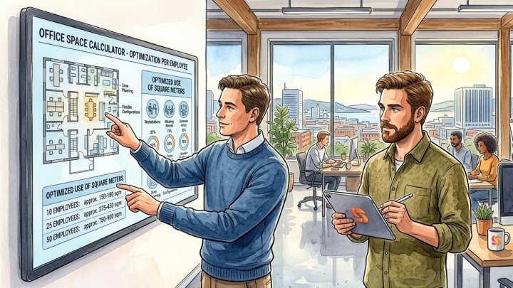 Hvor mange kvadratmeter kontor trenger man per ansatt?