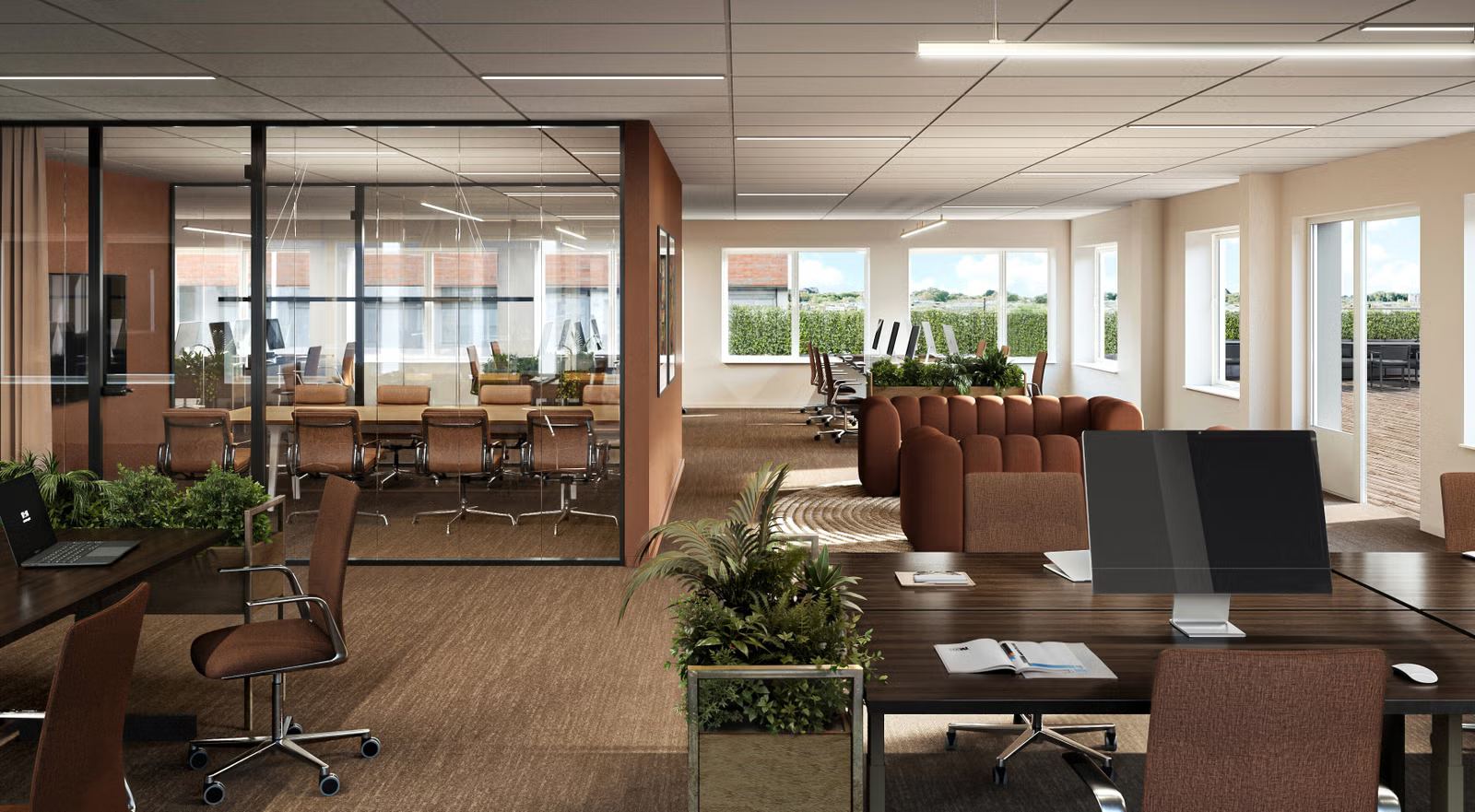 High-standard 1,305 sqm office space with private roof terrace at Ullevål Stadium - Premises