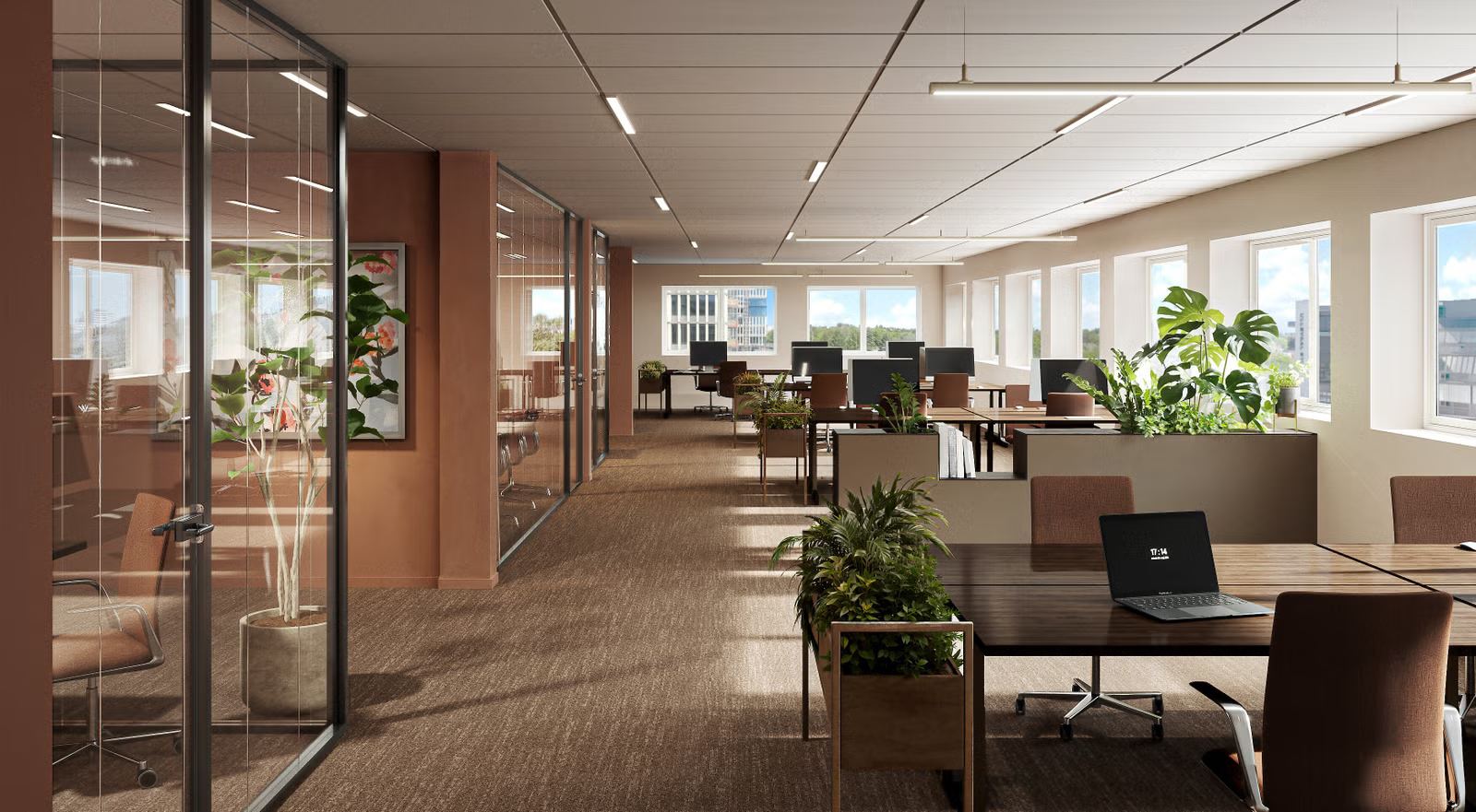 High-standard 1,305 sqm office space with private roof terrace at Ullevål Stadium - Premises