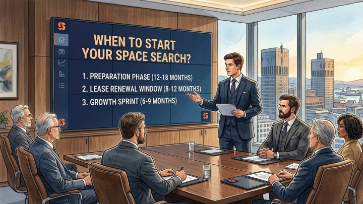 Når bør du starte jakten på nye kontorlokaler?