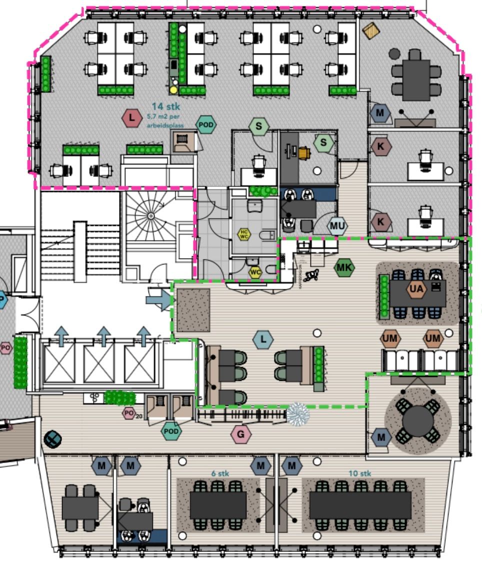 Modern Furnished 343 sqm Offices by the Royal Palace – Flexible Terms - Floor plan