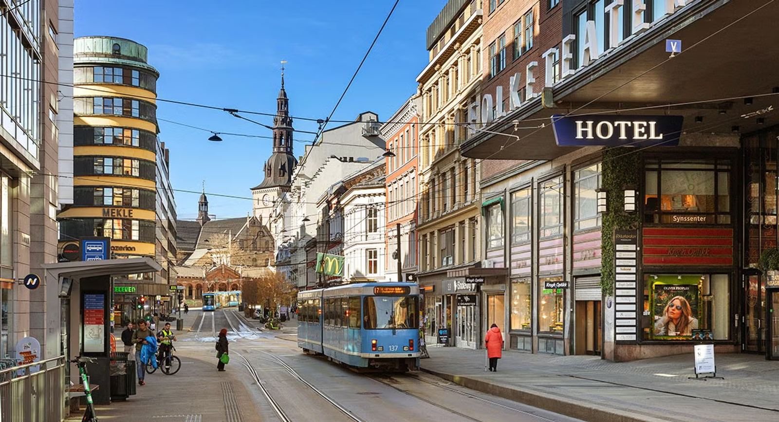 Fint kontor for 4-5 ansatte ved Jernbanetorget - Fasade
