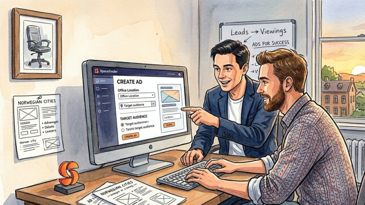Slik lykkes du med annonsering av kontorlokaler