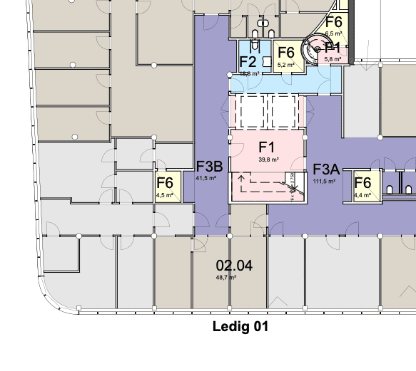 Cellekontorer til leie med svært praktisk beliggenhet - Plantegning