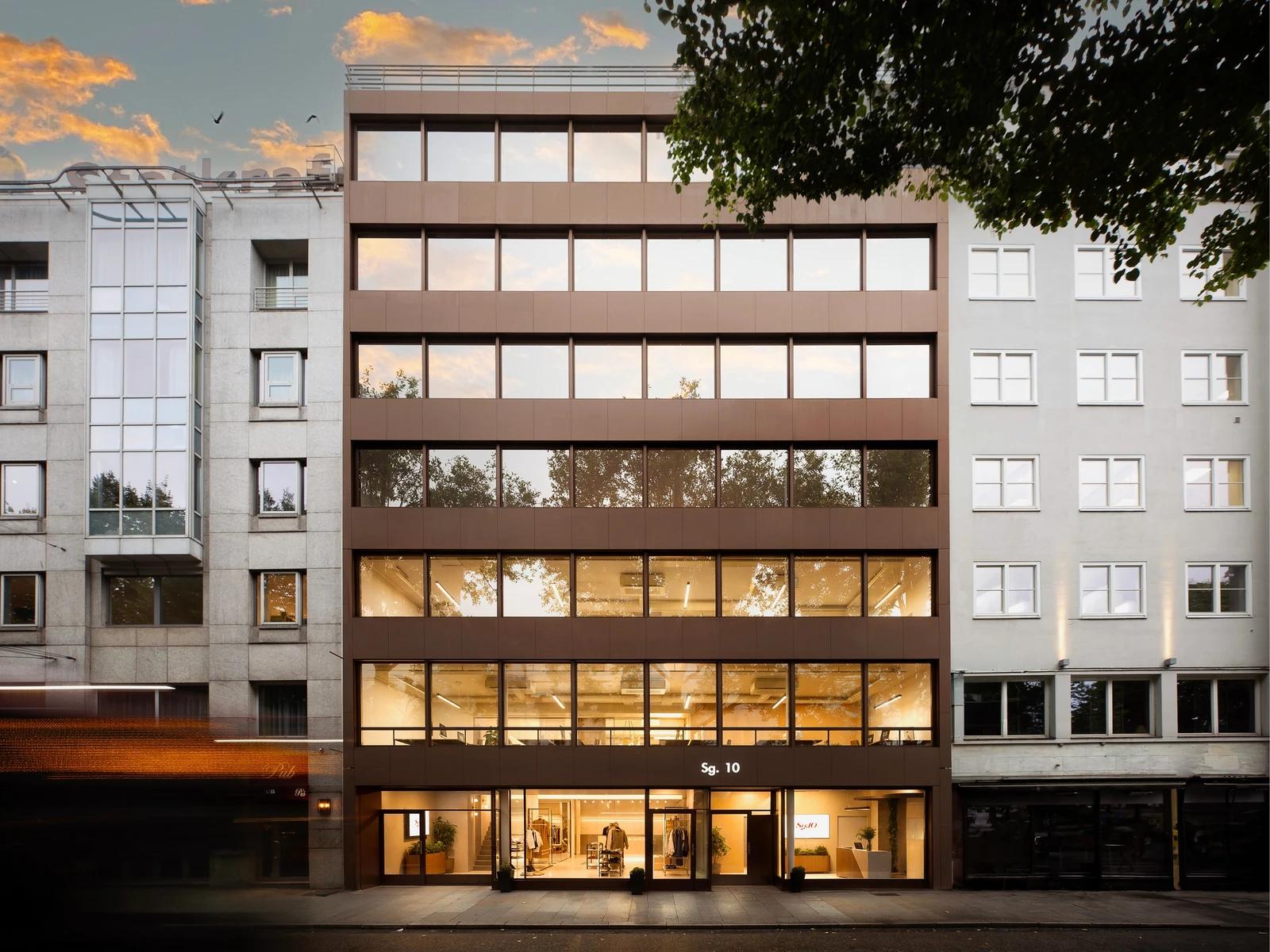 Lekre nye kontorer for 25-35 ansatte i Stortingsgata - Fasade