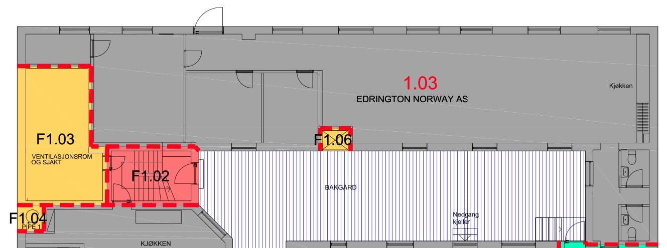 Office for 8-12 employees at Christiania Torv - Floor plan