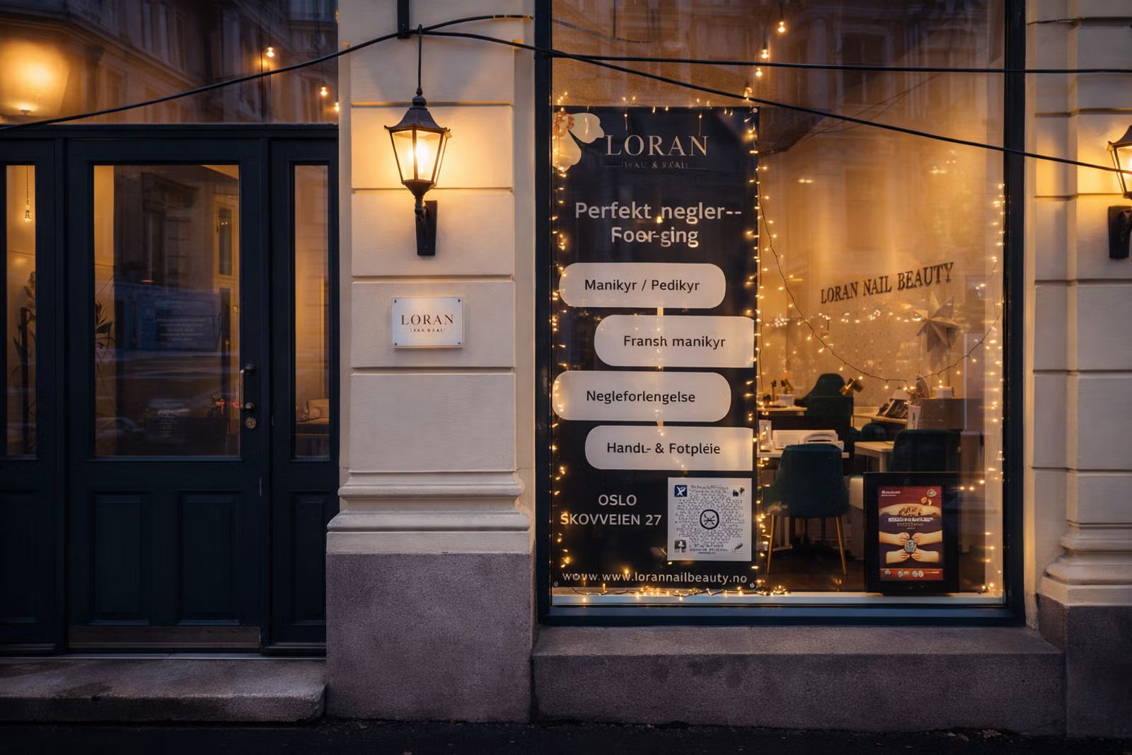 Attraktivt og fleksibelt butikk-/salonglokale på 55 kvm på gateplan i Frogner - Fasade